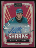 2025-26 O-Pee-Chee Platinum Autograph Macklin Celebrini Red Rainbow Auto