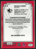 2025-26 O-Pee-Chee Platinum Autograph Macklin Celebrini Red Rainbow Auto