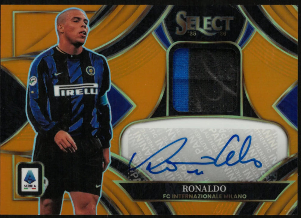 2025-26 Panini Select Serie A Ronaldo Autograph Patch Auto Orange /25