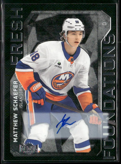 2025-26 Skybox Metal Universe Hockey Fresh Foundations Rookie Auto Matthew Schaefer