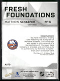 2025-26 Skybox Metal Universe Hockey Fresh Foundations Rookie Auto Matthew Schaefer