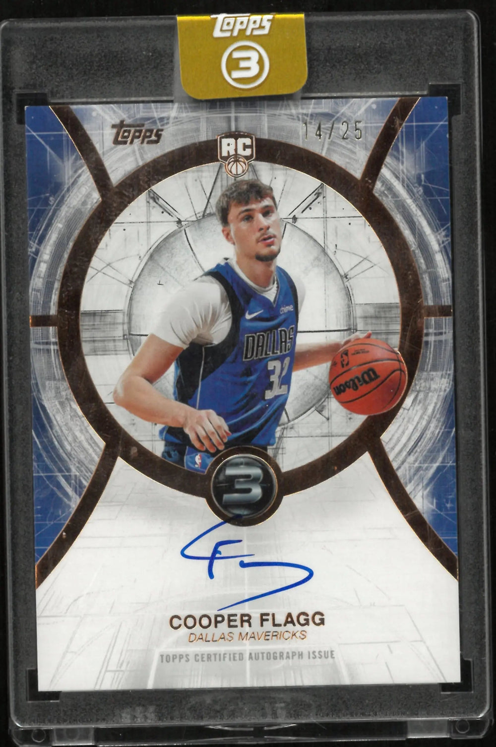 2025-26 Topps 3 Basketball Cooper Flagg RC Rookie Bronze Auto /25