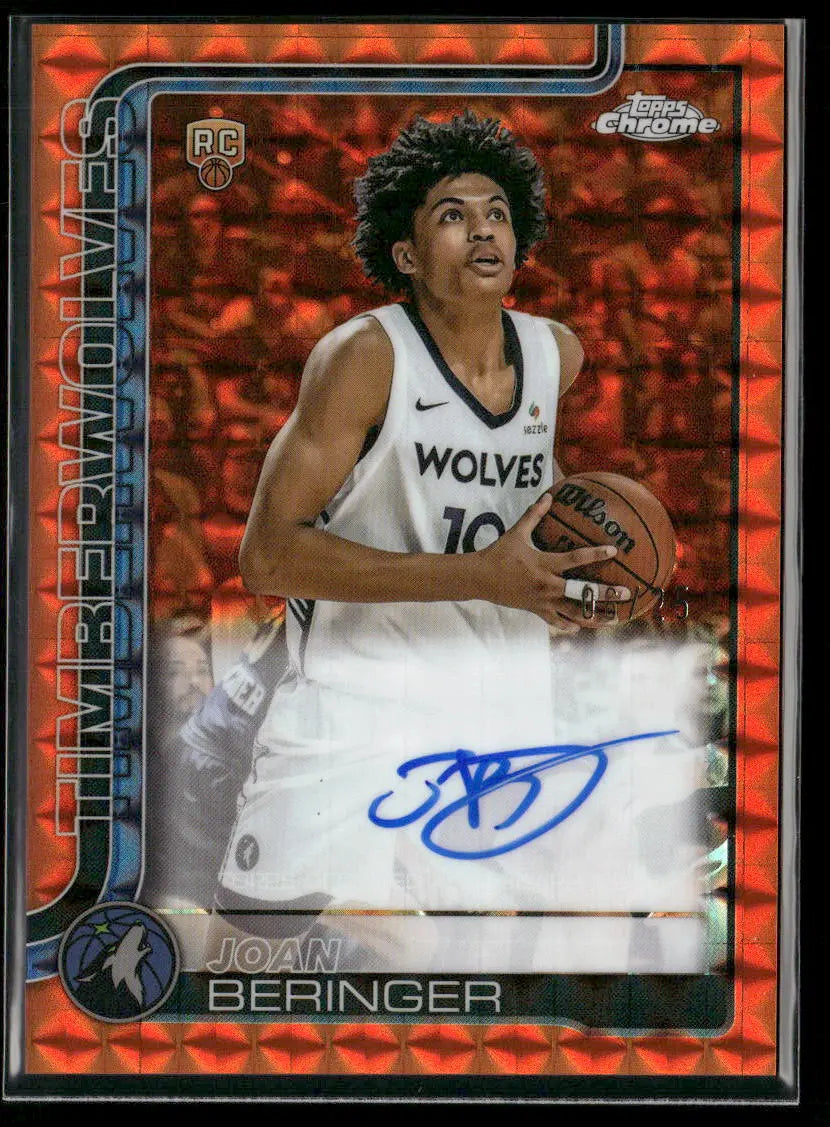2025-26 Topps Chrome Basketball Orange Rookie Auto Joan Beringer /25