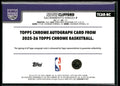 2025-26 Topps Chrome Basketball Orange Rookie Auto Nique Clifford /25