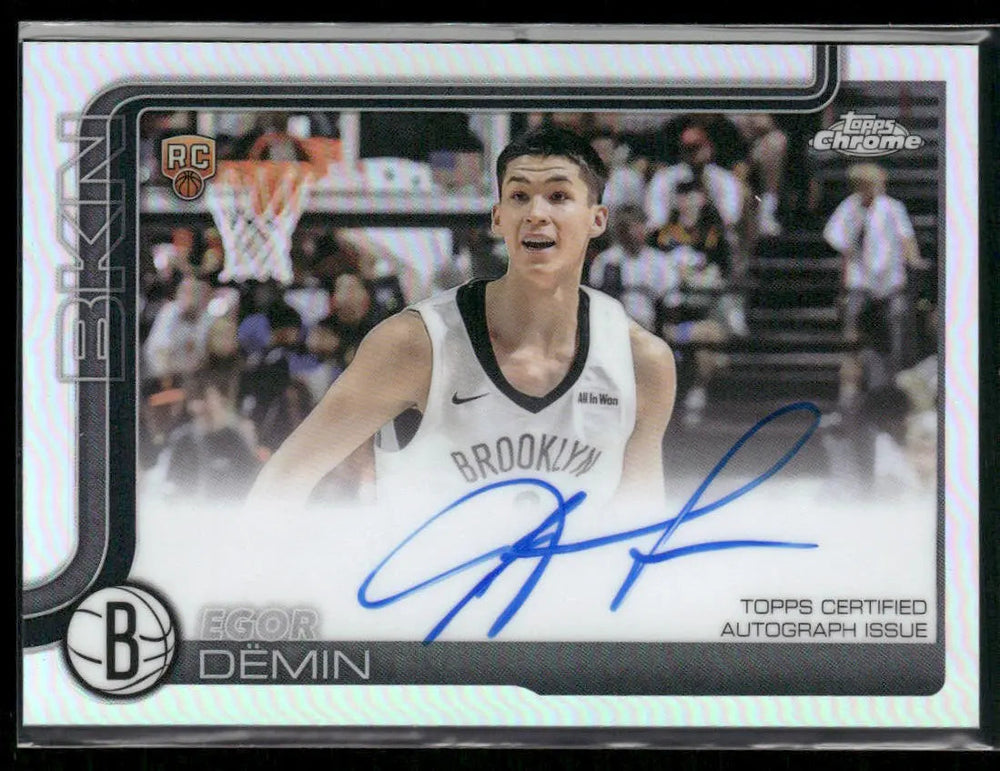 2025-26 Topps Chrome Basketball Refractor Rookie Auto Egor Demin