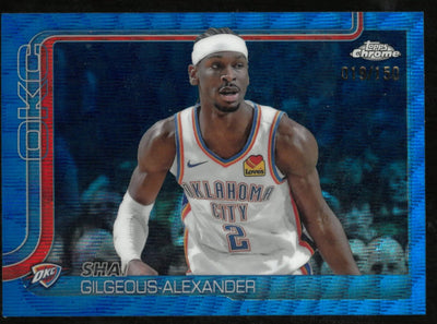 2025-26 Topps Chrome Shai Gilgeous-Alexander Horizontal /150 Blue Refractor