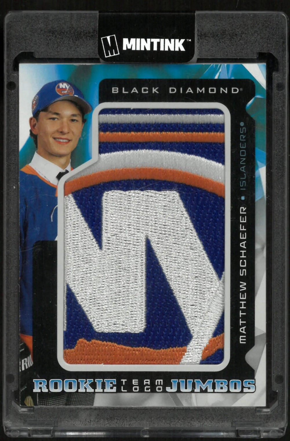 2025-26 UD Black Diamond Matthew Schaefer RC Jumbo Team Logo Patch