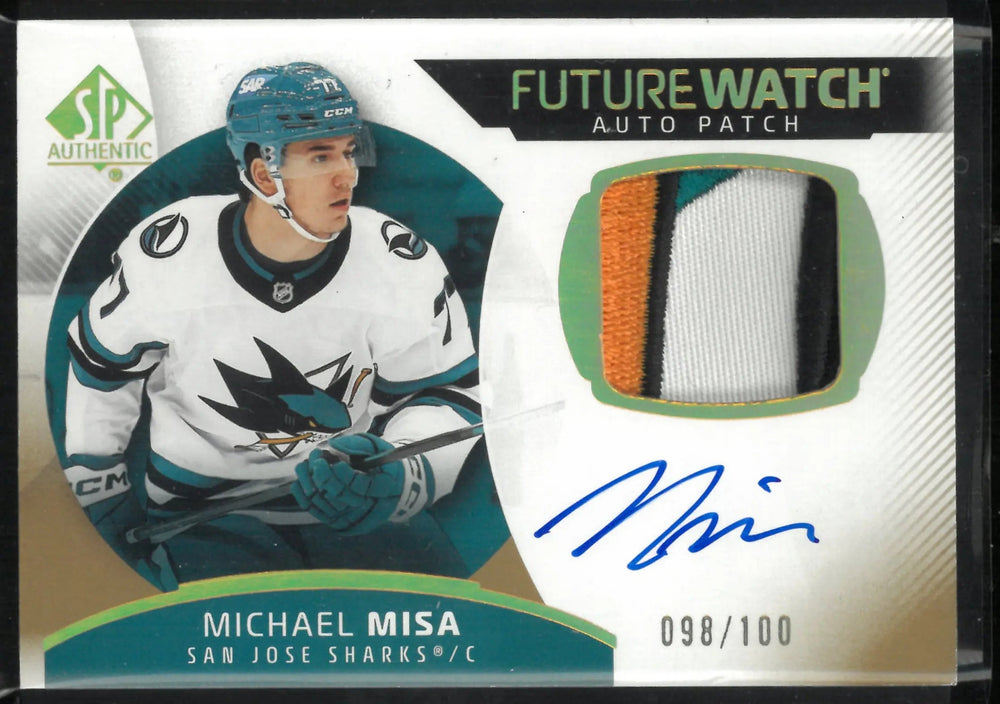 2025-26 UD SP Authentic Future Watch RC Patch Auto Michael Misa /100 4 Color
