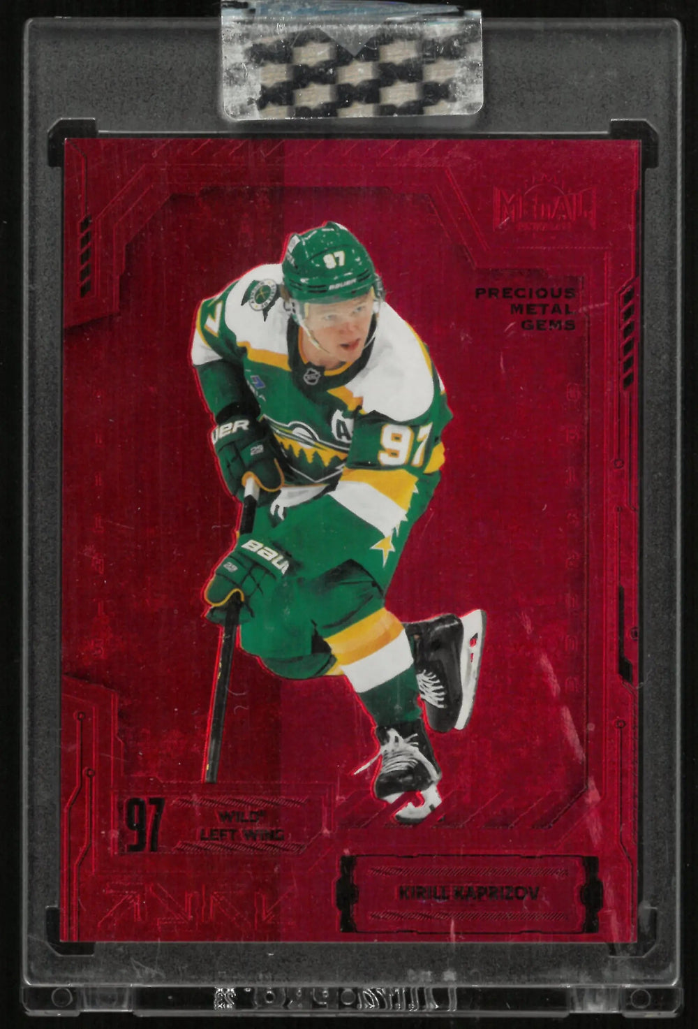 2025-26 UD Skybox Metal Universe Kirill Kaprizov Red PMG /100