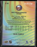 2025-26 Upper Deck Allure Matthew Schaefer Color Flow Blue-Purple RC Rookie