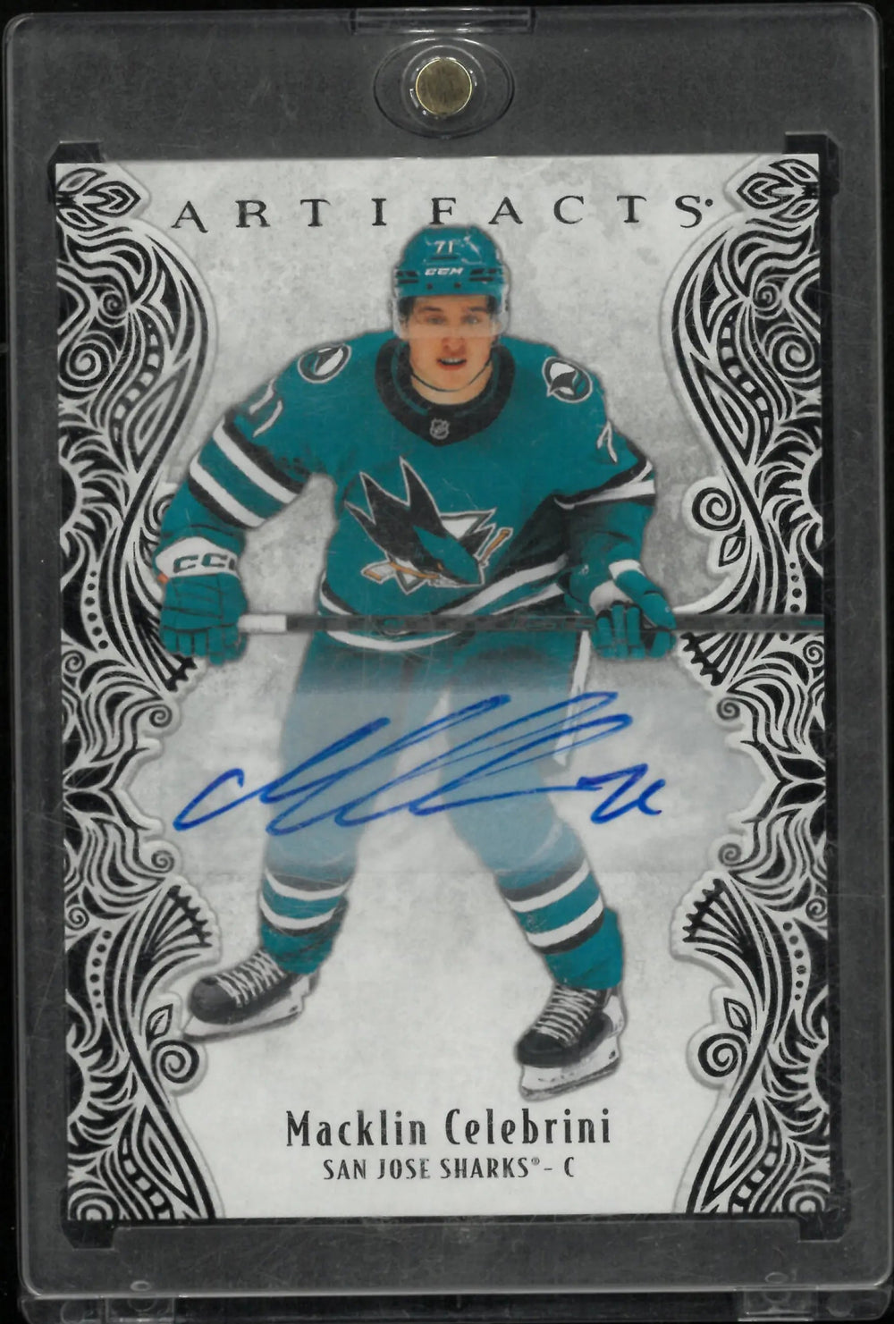 2025-26 Upper Deck Artifacts Black Auto Macklin Celebrini Autograph Auto /5
