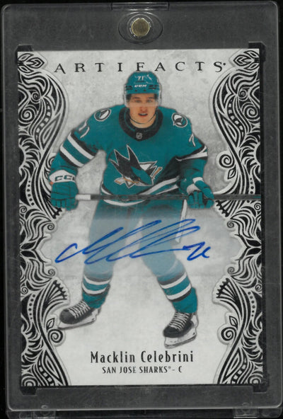 2025-26 Upper Deck Artifacts Black Auto Macklin Celebrini Autograph Auto /5