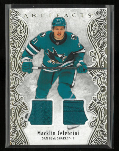 2025-26 Upper Deck Artifacts Gold Material Macklin Celebrini Patch /299