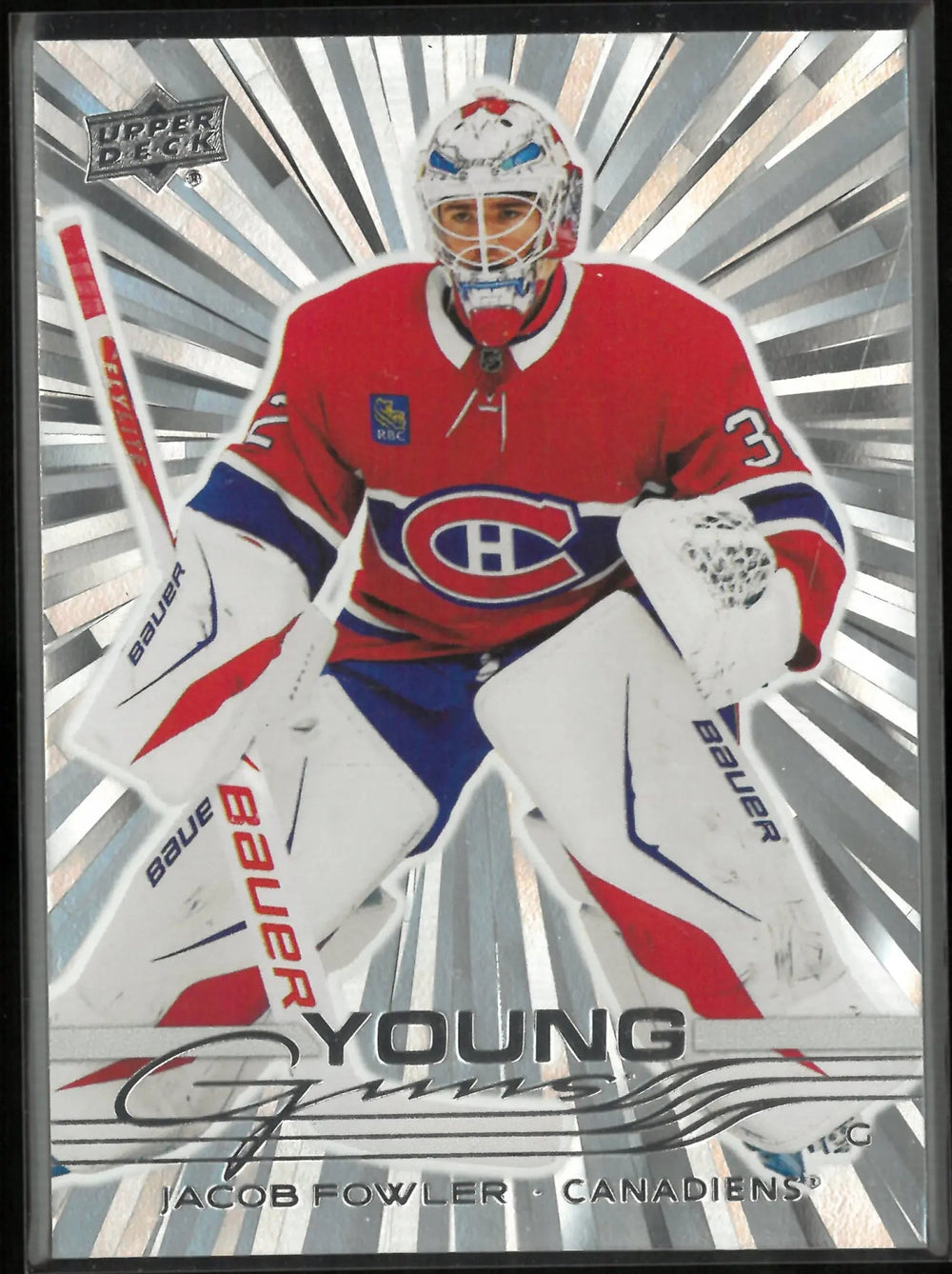 2025-26 Upper Deck Extended Series Young Guns Rookie Jacob Fowler Outburst RC