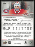 2025-26 Upper Deck Extended Series Young Guns Rookie Jacob Fowler Outburst RC