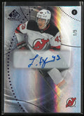 2025-26 Upper Deck SP Game Used Luke Hughes Purple Autograph Auto /5