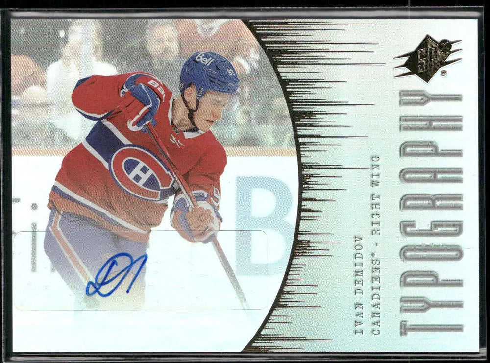 2025-26 Upper Deck SPx Hockey Typography Rookie Auto Ivan Demidov
