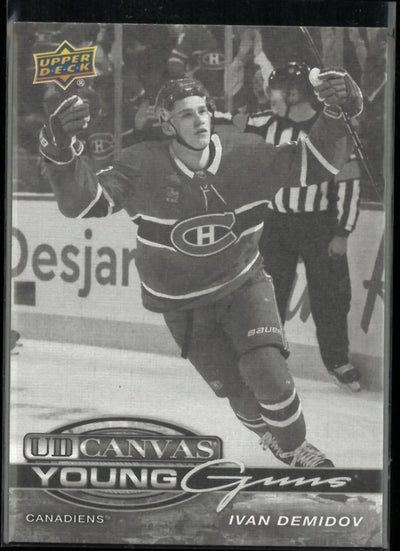 2025-26 Upper Deck Series 2 UD Canvas Young Guns Ivan Demidov Black & White