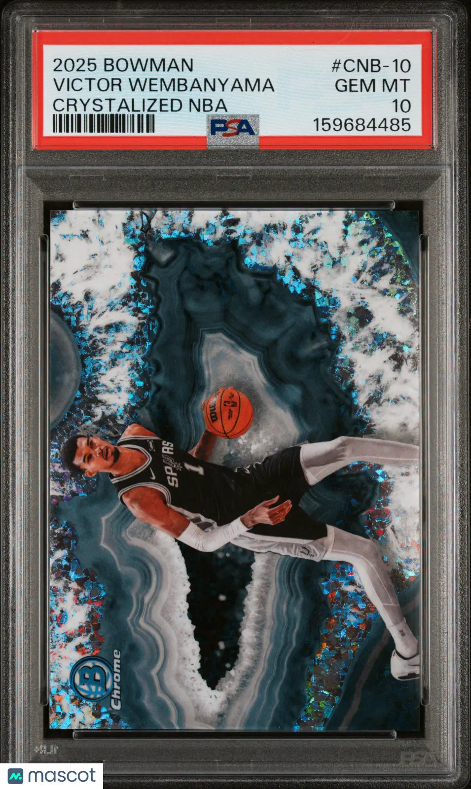 2025 Bowman Chrome Basketball Crystalized NBA Victor Wembanyama PSA 10