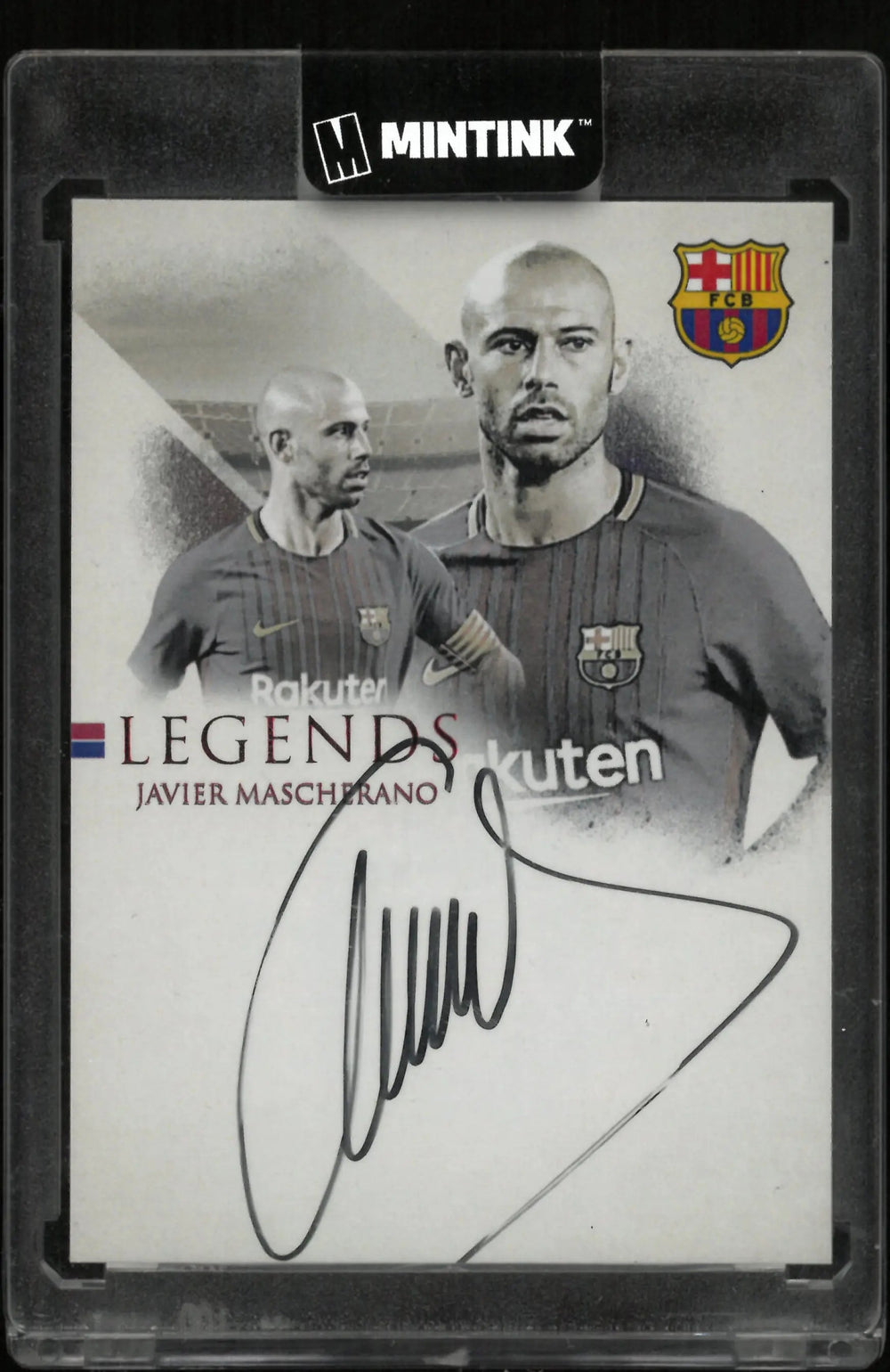 2025 Futera Autograph Javier Mascherano Barcelona Legends Auto /4