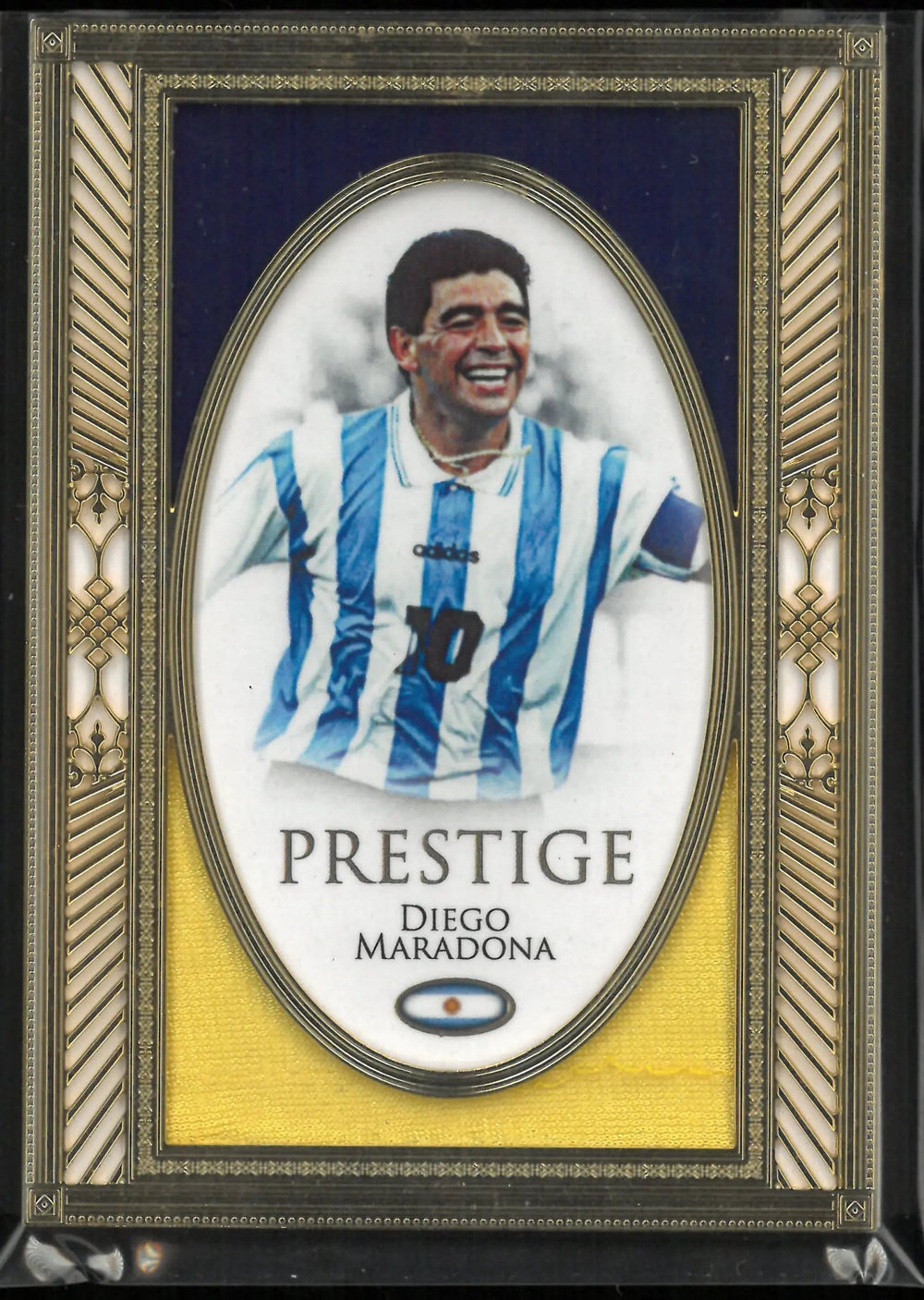 2025 Futera Unique Prestige Diego Maradona Gold Frame Patch /10