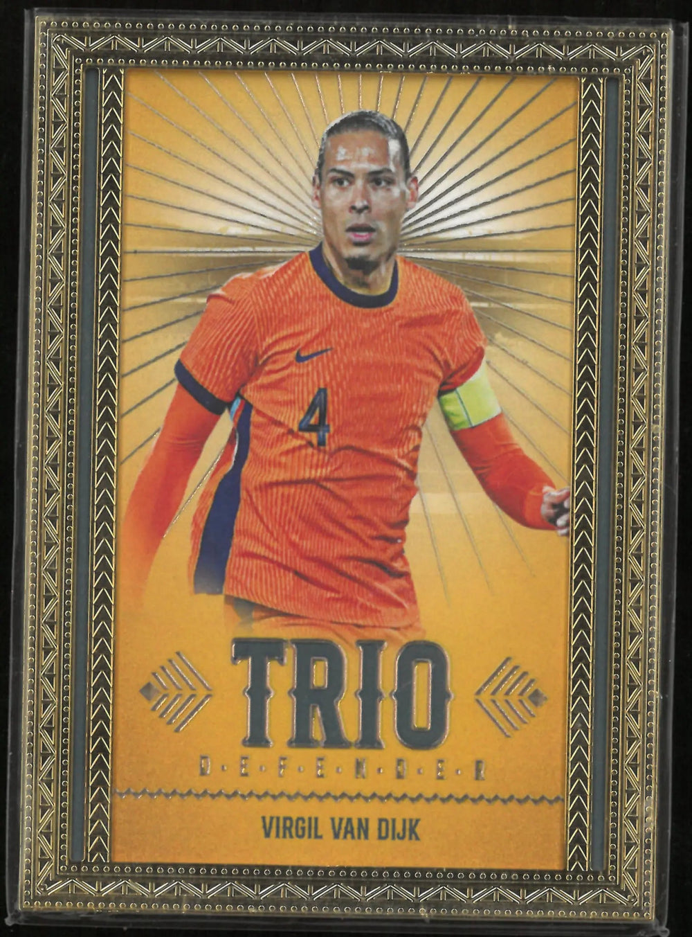 2025 Futera Unique Trio Virgil Van Dijk Gold Frame /10