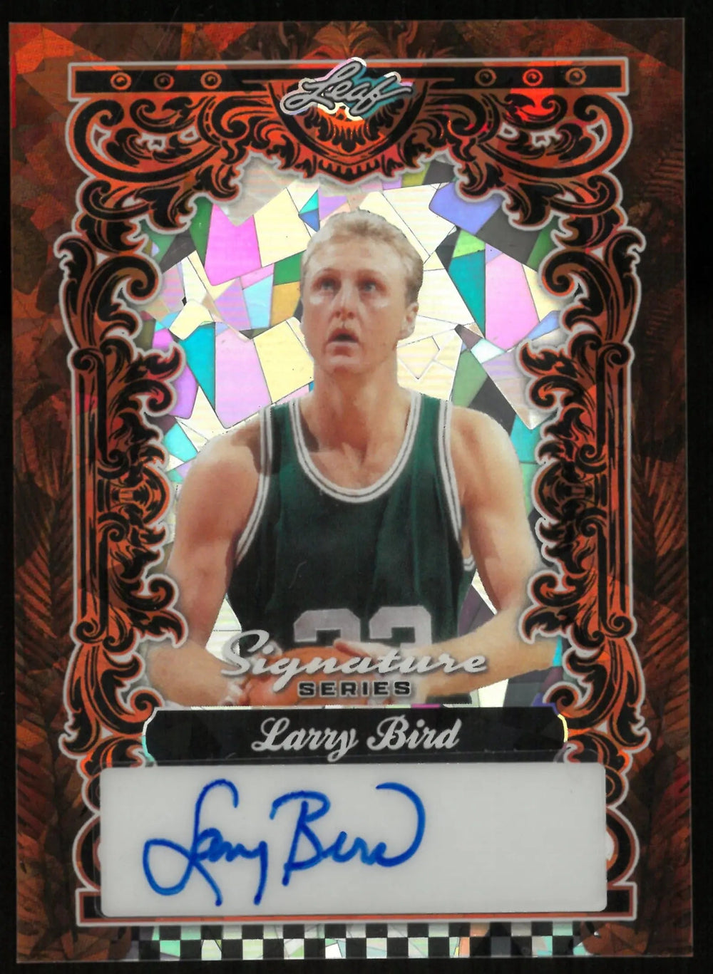 2025 Leaf Signature Series Basketball Larry Bird Bronze Ice Auto 1/1 #BA-LB1