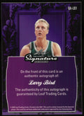 2025 Leaf Signature Series Basketball Larry Bird Bronze Ice Auto 1/1 #BA-LB1