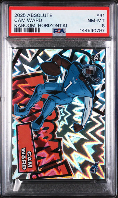 2025 Panini Absolute Kaboom! Horizontal Rookie Cam Ward #31 PSA 8