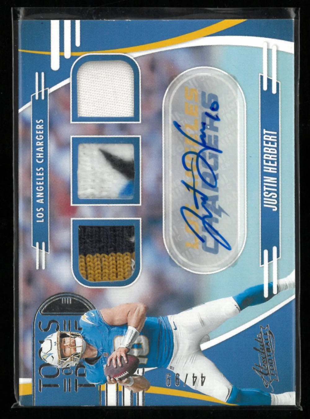 2025 Panini Absolute Tools Of The Trade Justin Herbert Patch Autograph /99