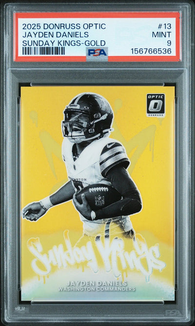 2025 Panini Donruss Optic Sunday Kings Gold Jayden Daniels 5/10 /10 PSA 9