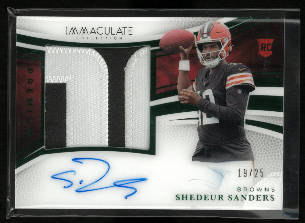 2025 Panini Immaculate Collection Premium Shedeur Sanders Auto Patch Rookie /25 RC