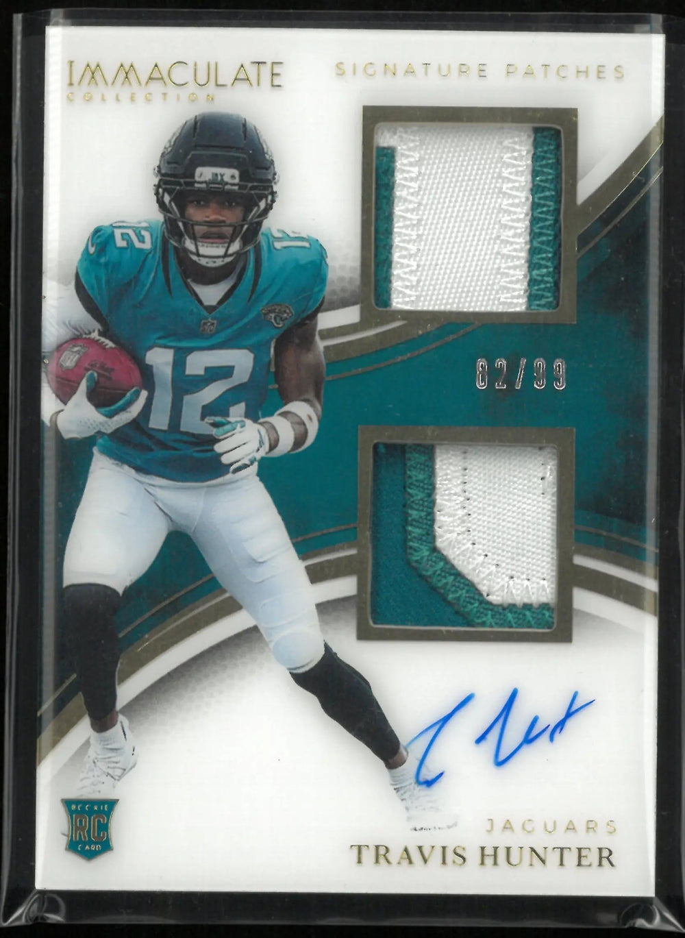 2025 Panini Immaculate Collection Travis Hunter Rookie Patch Autograph RC /99