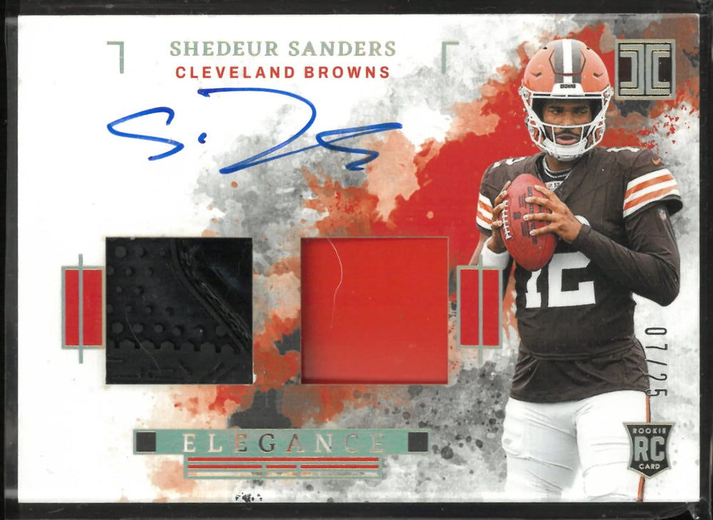 2025 Panini Impeccable Elegance Rookie Patch Autograph Shedeur Sanders Auto /25
