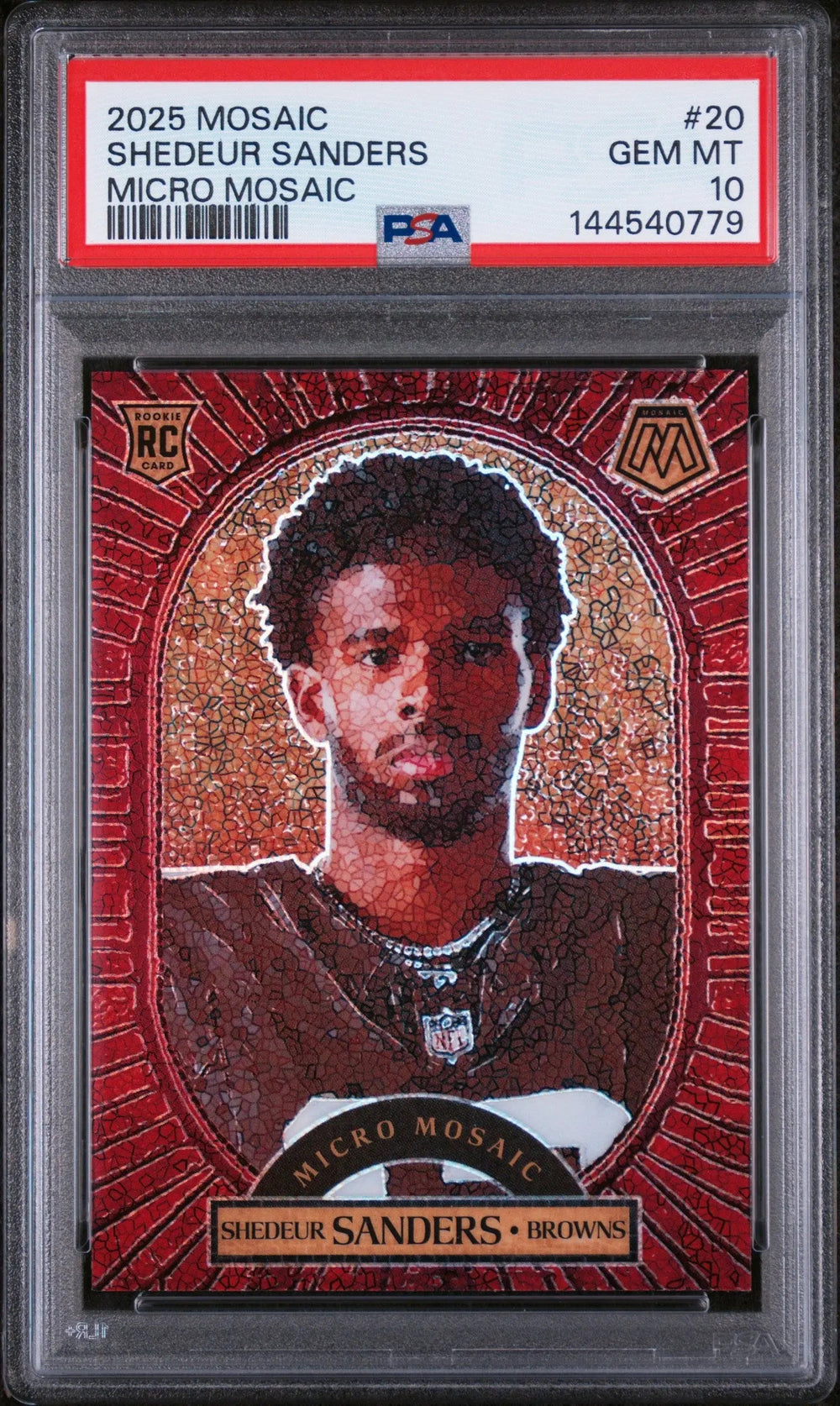 2025 Panini Mosaic Micro Rookie Mosaic Shedeur Sanders #20 PSA 10