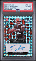 2025 Panini Mosaic Rookie Scripts Auto Shedeur Sanders RC PSA 10
