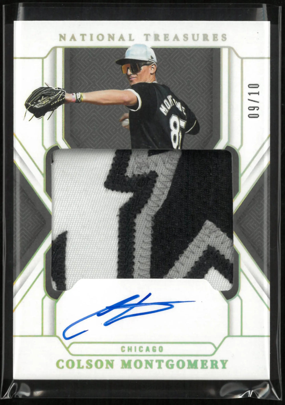 2025 Panini National Treasure Colson Montgomery Patch Auto 9/10