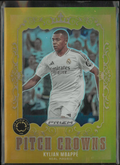 2025 Panini Prizm FIFA Club World Cup Pitch Crowns Kylian Mbappe