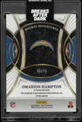 2025 Panini Select Rookie Signatures Omarion Hampton /75 Auto RC