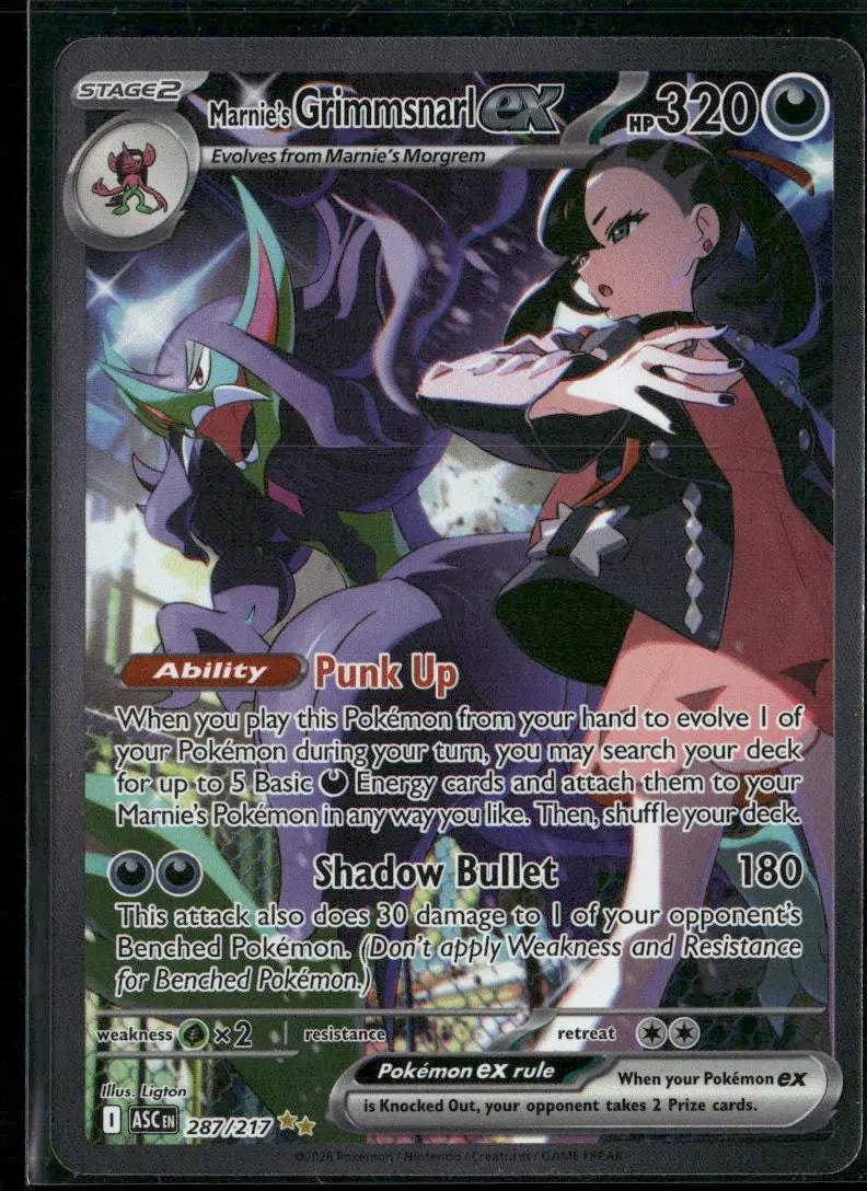 2026 Pokemon ASC Special Illustration Rare Marnie's Grimmsnarl ex 287/217