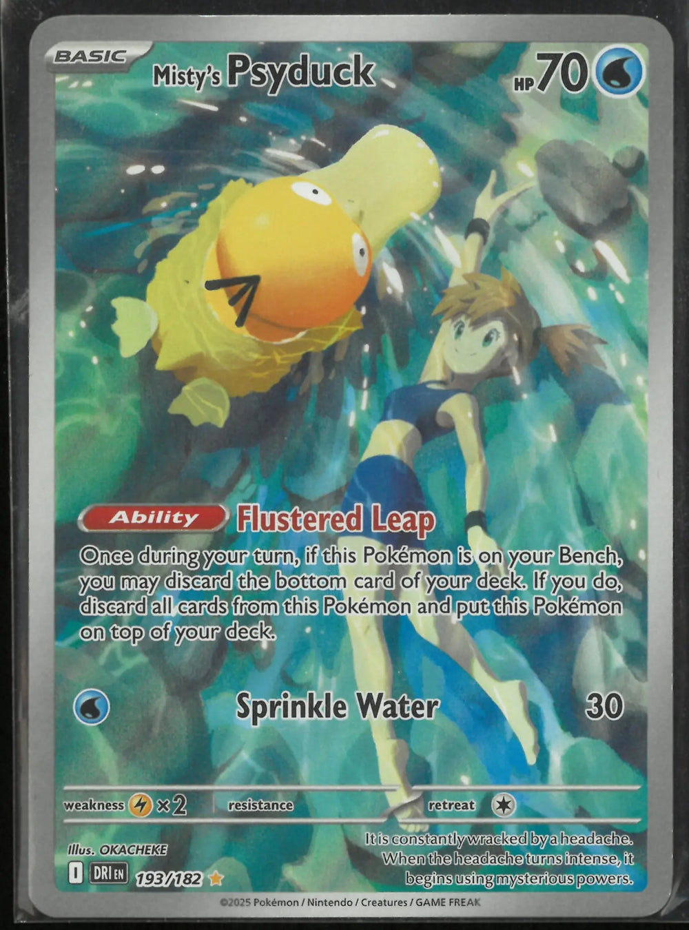 2025 Pokemon Destined Rivals Illustration Rare Misty's Psyduck 193/182