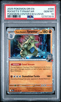 2025 Pokemon Destined Rivals Rocket's Tyranitar Pokemon Center Exclusive PSA 10