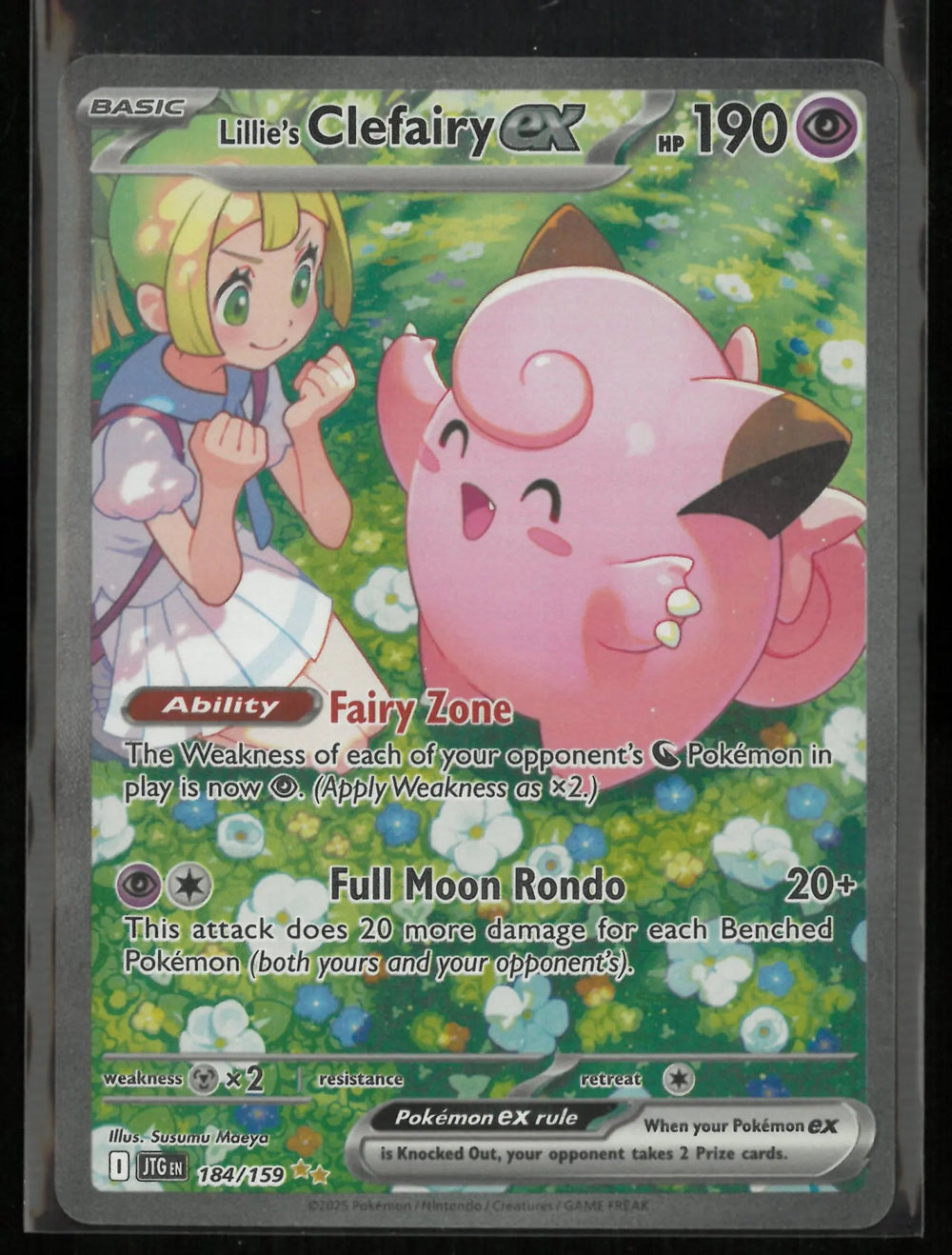 2025 Pokemon Journey Together Lillie's Clefairy ex Secret Illustration Rare 184/159