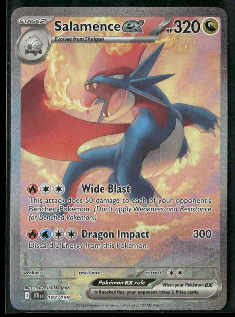 2025 Pokemon Journey Together Special Illustration Rare Salamence ex 187/159