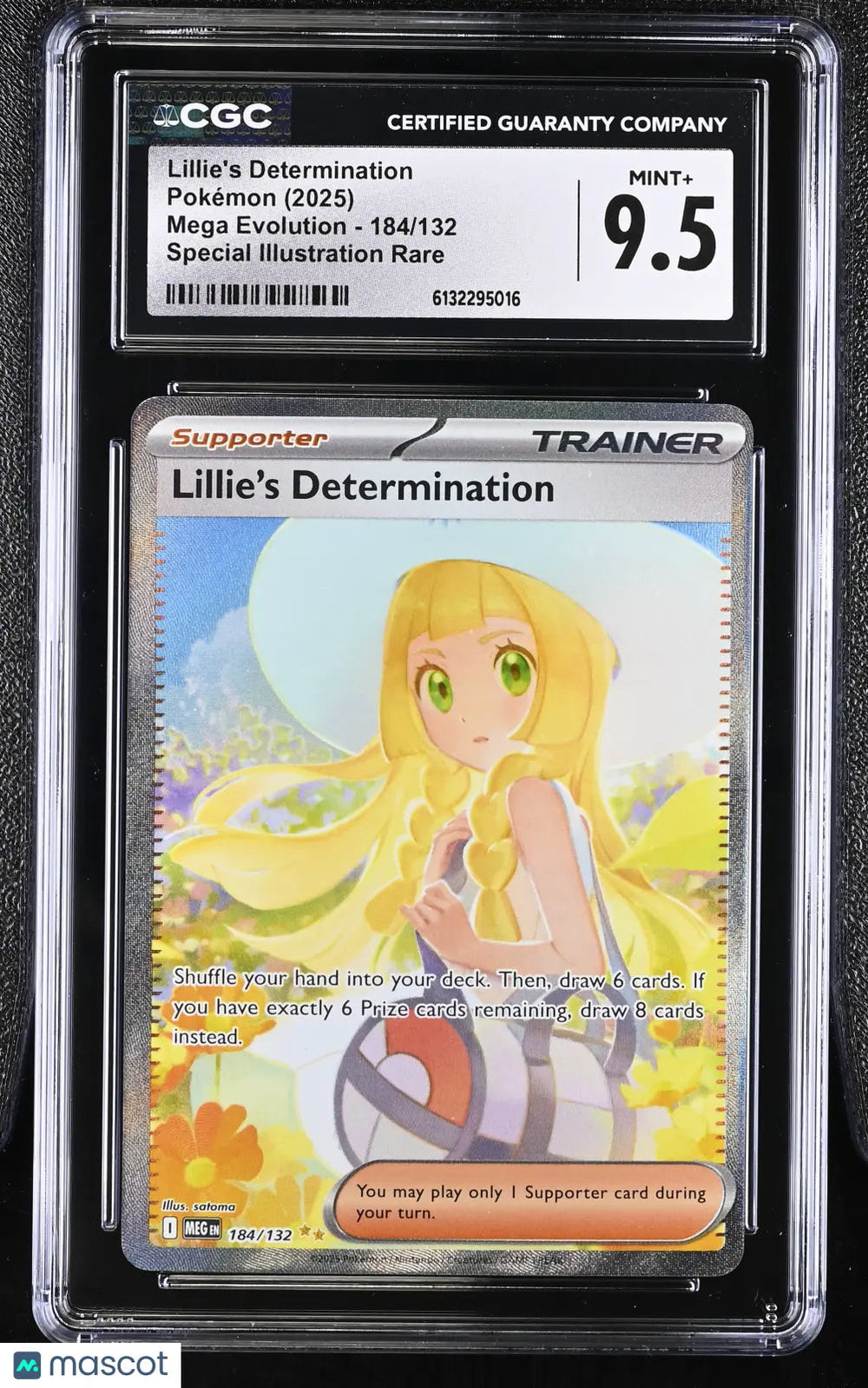2025 Pokemon Mega Evo Lillie's Determination Special Illustration CGC9.5 184/132