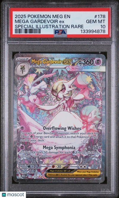 2025 Pokemon Mega Evolution Mega Gardevoir EX SIR PSA 10 178/132