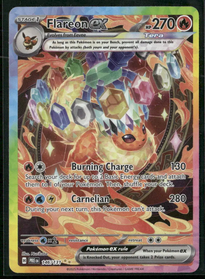 2025 Pokemon PRE Special Illustration Rare Flareon ex 146/131