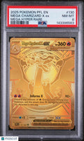 2025 Pokemon Phantasmal Flames Mega Charizard X EX Mega Hyper Rare PSA 8 130/94
