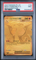 2025 Pokemon Phantasmal Flames Mega Charizard X EX Mega Hyper Rare PSA 9 130/94