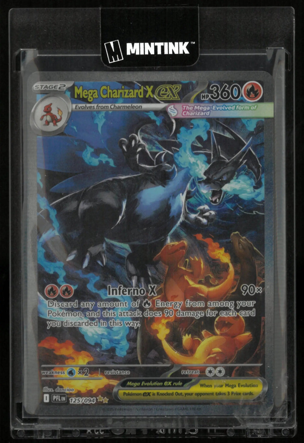 2025 Pokemon Phantasmal Flames Special Illustration Rare Mega Charizard X ex 125/094